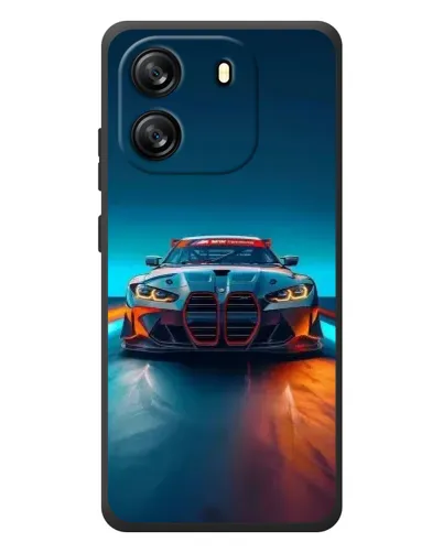 Чехол для Blackview Oscal Flat 1C с картинкой «BMW — огни неона» Чехол для Blackview Oscal Flat 1C с картинкой «BMW — огни неона»