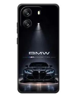 Чехол для Blackview Oscal Flat 1C с картинкой «BMW сквозь ночной город»