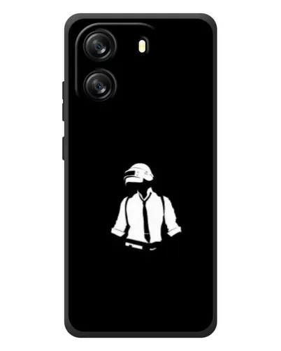 Чехол для Blackview Oscal Flat 1C с картинкой «PUBG — белый шлем»