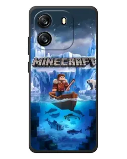 Чехол для Blackview Oscal Flat 1C с картинкой «Minecraft ледяной мир»