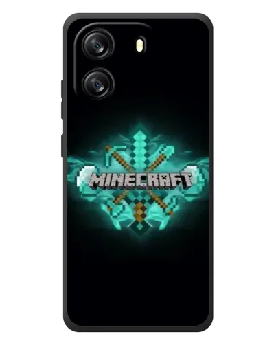 Чехол для Blackview Oscal Flat 1C с картинкой «Minecraft Diamond лого»
