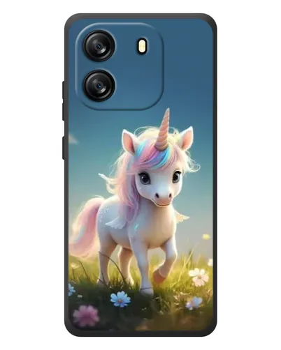 Чехол для Blackview Oscal Flat 1C с картинкой «Единорог на поляне»
