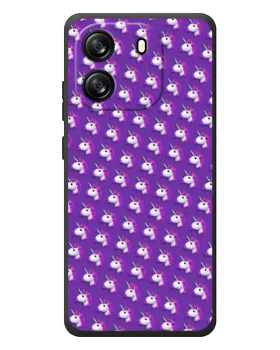 Чехол для Blackview Oscal Flat 1C с картинкой «Единороги на фиолетовом»