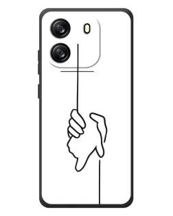 Чехол для Blackview Oscal Flat 1C с картинкой «Рука держит»