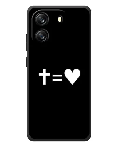 Чехол для Blackview Oscal Flat 1C с картинкой «Крест и Сердце» Чехол для Blackview Oscal Flat 1C с картинкой «Крест и Сердце»