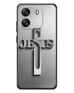 Чехол для Blackview Oscal Flat 1C с картинкой «Металлический крест Jesus» Чехол для Blackview Oscal Flat 1C с картинкой «Металлический крест Jesus»