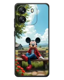 Чехол для Blackview Oscal Flat 1C с картинкой «Микки на скамейке»