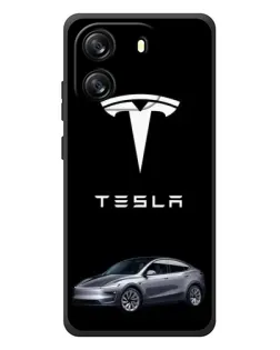 Чехол для Blackview Oscal Flat 1C с картинкой «Tesla Model Y»