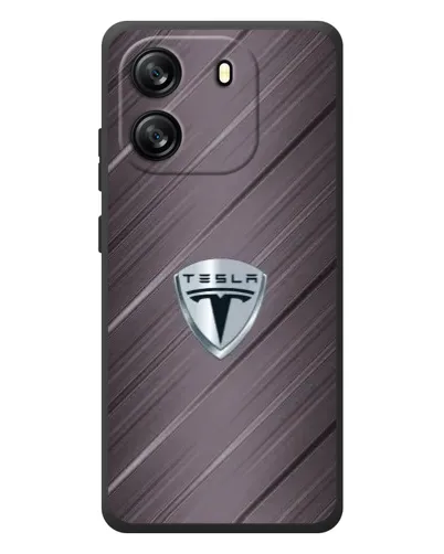 Чехол для Blackview Oscal Flat 1C с картинкой «Металлическая текстура Tesla»