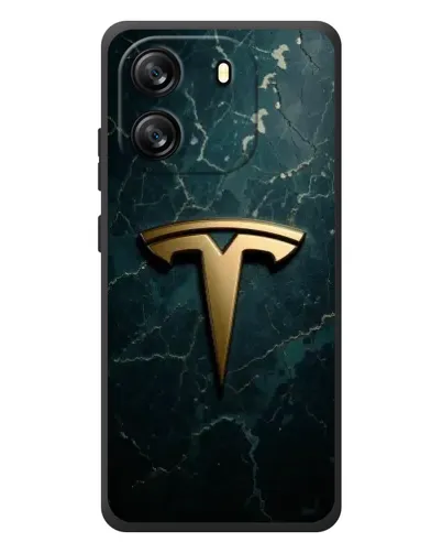 Чехол для Blackview Oscal Flat 1C с картинкой «Мраморная Tesla Gold»