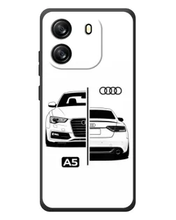 Чехол для Blackview Oscal Flat 1C с картинкой «Audi — контрастный дизайн»