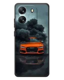 Чехол для Blackview Oscal Flat 1C с картинкой «Audi в облаках дыма»