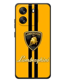 Чехол для Blackview Oscal Flat 1C с картинкой «Lamborghini Stripe желтый»