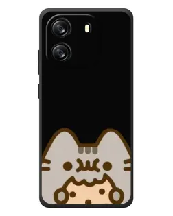 Чехол для Blackview Oscal Flat 1C с картинкой «Пушин на черном»