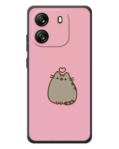 Чехол для Blackview Oscal Flat 1C с картинкой «Pusheen сердце»