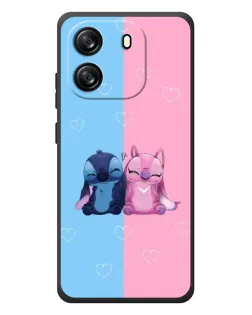 Чехол для Blackview Oscal Flat 1C с картинкой «Stitch и Angel Love»