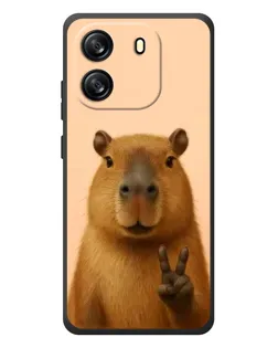 Чехол для Blackview Oscal Flat 1C с картинкой «Капибара виктория»