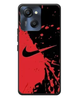 Чехол для Blackview Oscal Modern 8 с картинкой «Красные брызги Nike»