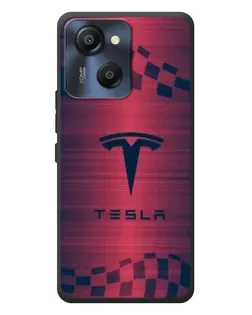 Чехол для Blackview Oscal Modern 8 с картинкой «Тесла красный карбон»