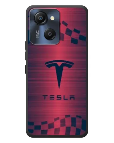 Чехол для Blackview Oscal Modern 8 с картинкой «Тесла красный карбон» Чехол для Blackview Oscal Modern 8 с картинкой «Тесла красный карбон»