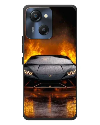 Чехол для Blackview Oscal Modern 8 с картинкой «Lamborghini в огне»