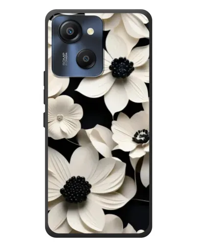 Чохол для Blackview Oscal Modern 8 з картинкою «Об'ємні білі квіти»