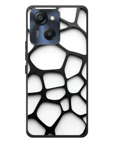 Чехол для Blackview Oscal Modern 8 с картинкой «Белая объемная сетка»
