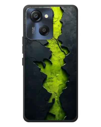 Чехол для Blackview Oscal Modern 8 с картинкой «Салатовый разлом скалы»