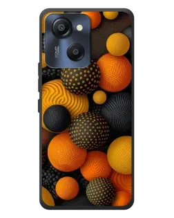 Чехол для Blackview Oscal Modern 8 с картинкой «Объемные оранжевые сферы»
