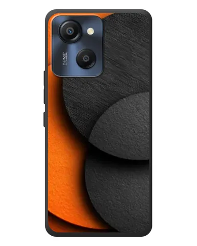 Чехол для Blackview Oscal Modern 8 с картинкой «Геометрия оранжевых кругов»
