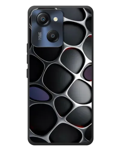 Чехол для Blackview Oscal Modern 8 с картинкой «Объемная темная решетка»