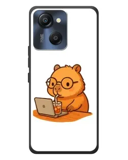 Чехол для Blackview Oscal Modern 8 с картинкой «Капибара с ноутбуком»