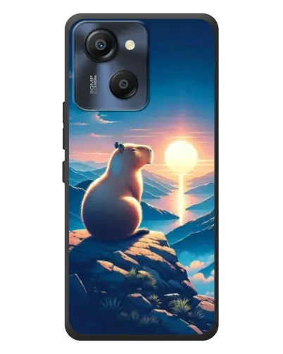 Чехол для Blackview Oscal Modern 8 с картинкой «Закат солнца с капибарой»