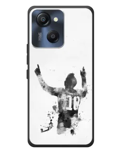 Чохол для Blackview Oscal Modern 8 з картинкою «Чорно-білий силует Мессі»
