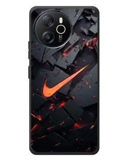 Чехол для Blackview Oscal Tiger 12 с картинкой «Nike — эффект разломов»