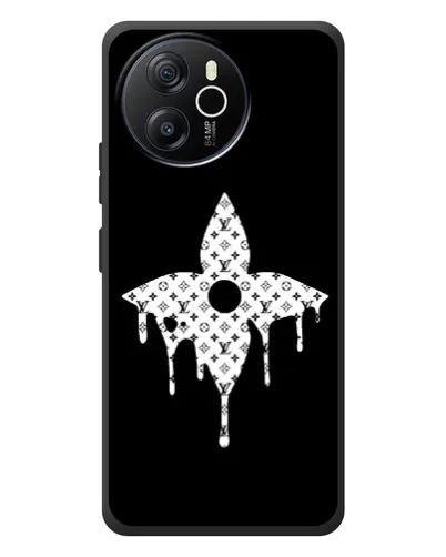 Чехол для Blackview Oscal Tiger 12 с картинкой «Цветочная монограмма»