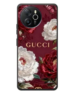 Чехол для Blackview Oscal Tiger 12 с картинкой «Gucci — бордовые розы»