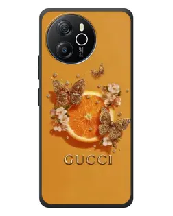 Чехол для Blackview Oscal Tiger 12 с картинкой «Gucci — золотые бабочки»