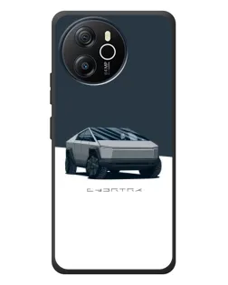 Чехол для Blackview Oscal Tiger 12 с картинкой «Серебристый Cybertruck Tesla»