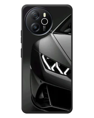 Чехол для Blackview Oscal Tiger 12 с картинкой «Lamborghini фары детализация»