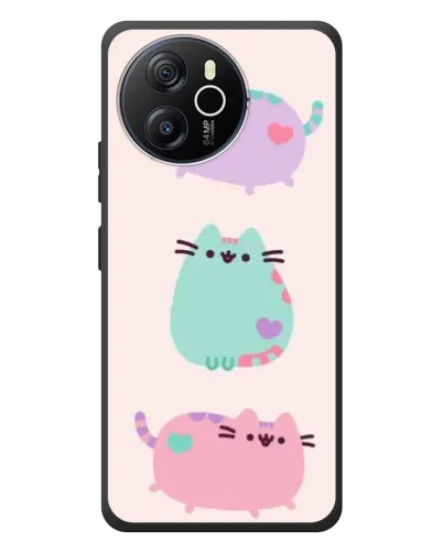 Чехол для Blackview Oscal Tiger 12 с картинкой «Pusheen трио»