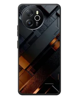 Чехол для Blackview Oscal Tiger 12 с картинкой «Черные геометрические блоки»
