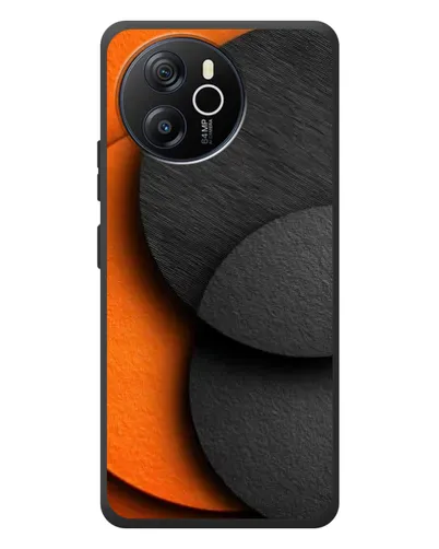 Чехол для Blackview Oscal Tiger 12 с картинкой «Геометрия оранжевых кругов»