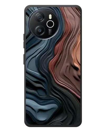 Чехол для Blackview Oscal Tiger 12 с картинкой «Цветные волны каньона»
