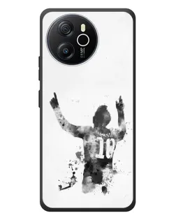 Чохол для Blackview Oscal Tiger 12 з картинкою «Чорно-білий силует Мессі»