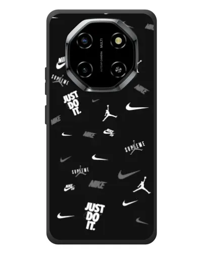 Чехол для Blackview Shark 6 с картинкой «Nike Black Pattern»