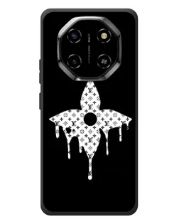 Чехол для Blackview Shark 6 с картинкой «Цветочная монограмма»
