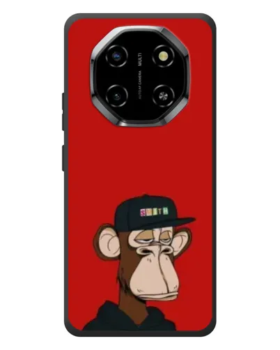 Чехол для Blackview Shark 6 с картинкой «Bored Ape — красный фон»