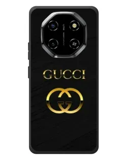 Чехол для Blackview Shark 6 с картинкой «Золотой логотип Gucci»