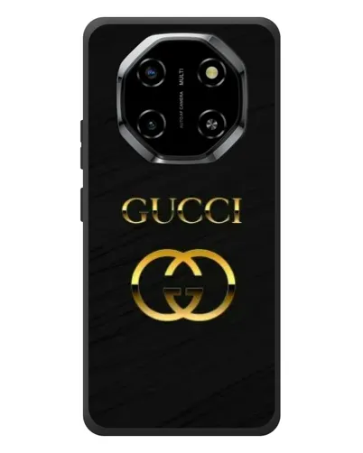 Чехол для Blackview Shark 6 с картинкой «Золотой логотип Gucci»
